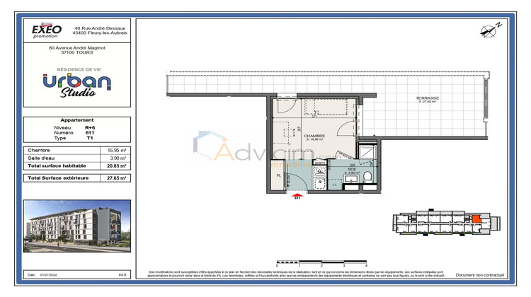 Ma-Cabane - Location Appartement Tours, 20 m²