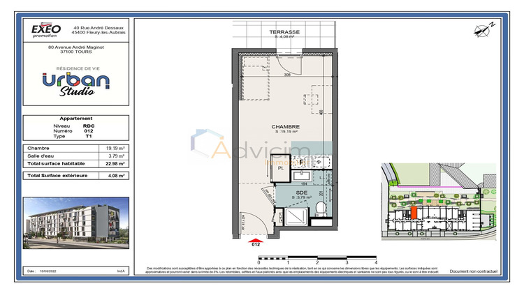 Ma-Cabane - Location Appartement Tours, 22 m²