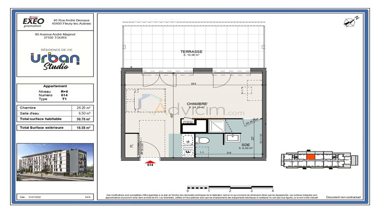 Ma-Cabane - Location Appartement Tours, 30 m²