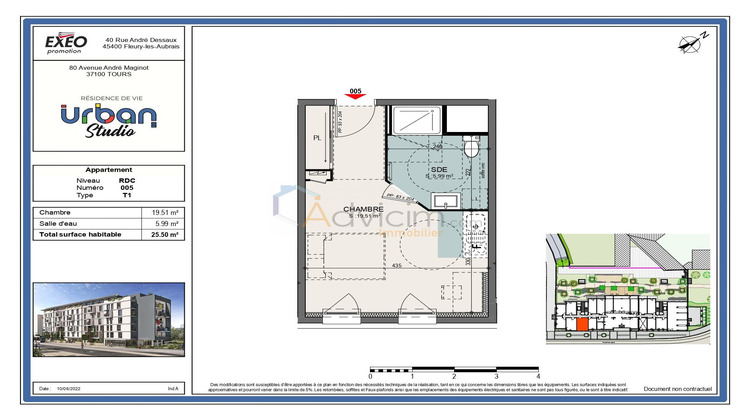 Ma-Cabane - Location Appartement Tours, 25 m²