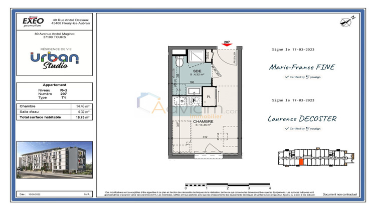 Ma-Cabane - Location Appartement Tours, 18 m²