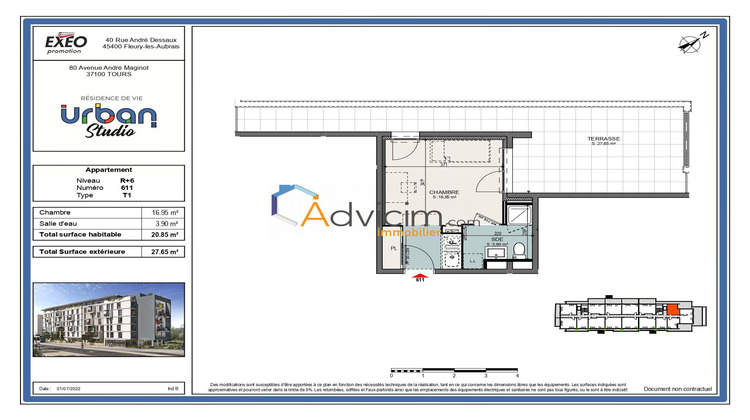 Ma-Cabane - Location Appartement Tours, 20 m²