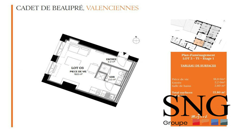 Ma-Cabane - Location Appartement Valenciennes, 21 m²