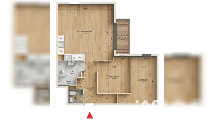 Ma-Cabane - Location Appartement Villeneuve-la-Garenne, 67 m²