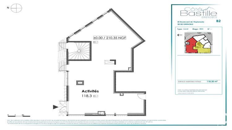 Ma-Cabane - Location Boutique Grenoble, 120 m²