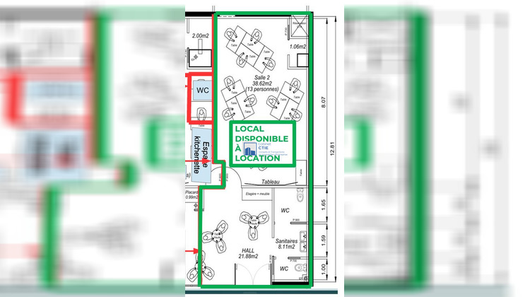 Ma-Cabane - Location Local commercial Angers, 70 m²