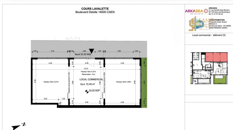Ma-Cabane - Location Local commercial Caen, 73 m²