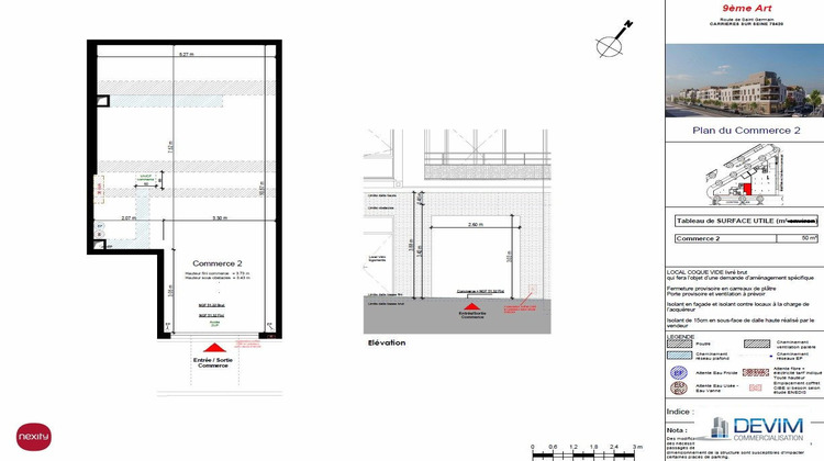 Ma-Cabane - Location Local commercial Carrières-sur-Seine, 50 m²