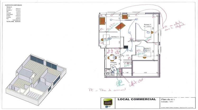 Ma-Cabane - Location Local commercial Castelnau-d'Estrétefonds, 93 m²