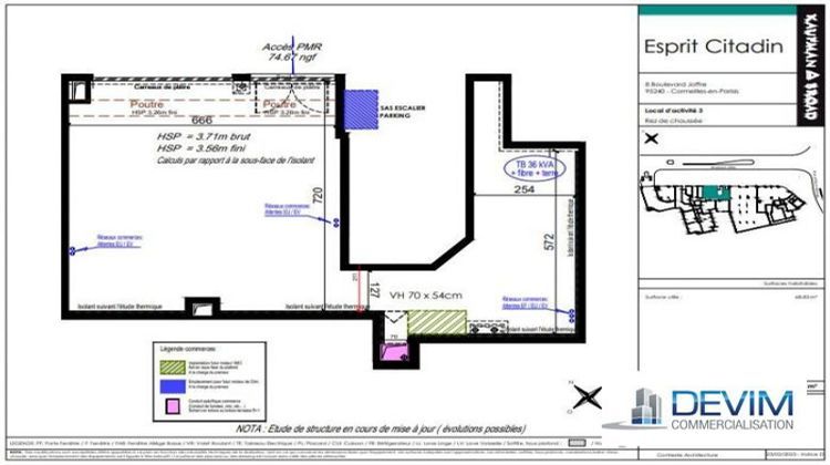 Ma-Cabane - Location Local commercial Cormeilles-en-Parisis, 69 m²