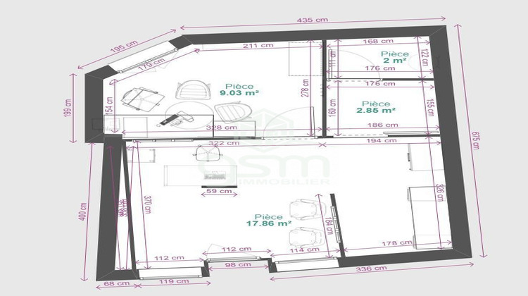 Ma-Cabane - Location Local commercial Esvres, 33 m²
