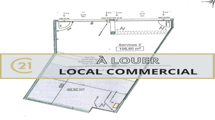 Ma-Cabane - Location Local commercial Fleury-sur-Orne, 106 m²