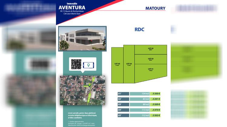 Ma-Cabane - Location Local commercial Matoury, 112 m²