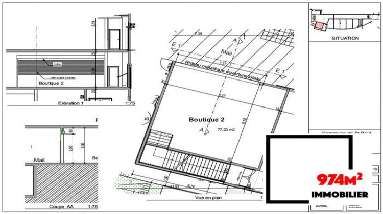 Ma-Cabane - Location Local commercial Saint-Gilles les Bains, 77 m²