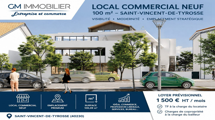 Ma-Cabane - Location Local commercial Saint-Vincent-de-Tyrosse, 100 m²