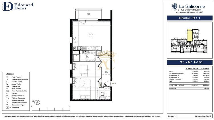 Ma-Cabane - Neuf Appartement Étaples, 60 m²