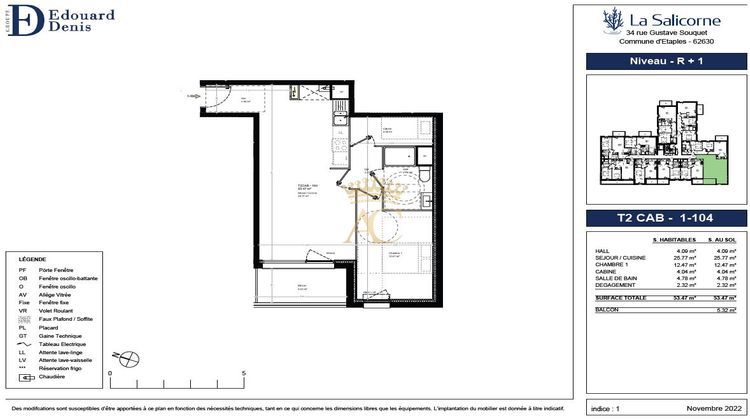 Ma-Cabane - Neuf Appartement Étaples, 53 m²