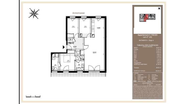 Ma-Cabane - Neuf Appartement ANNEMASSE, 97 m²