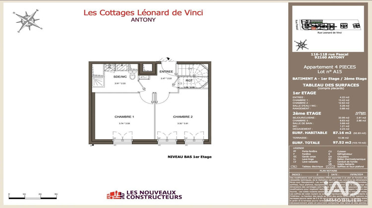 Ma-Cabane - Neuf Appartement Antony, 87 m²