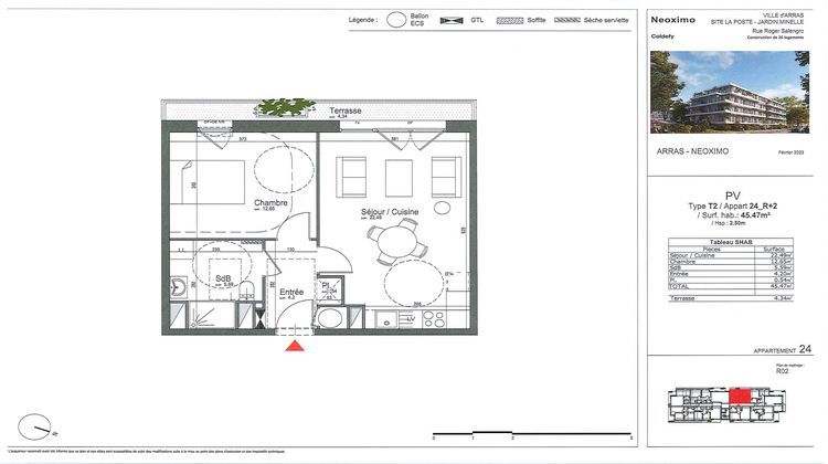 Ma-Cabane - Neuf Appartement Arras, 45 m²