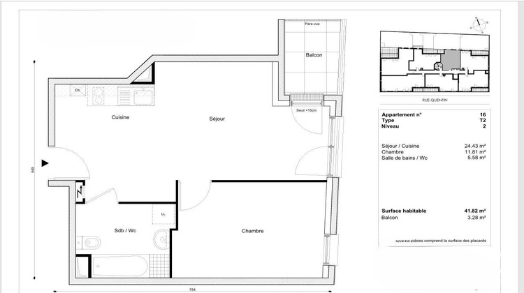 Ma-Cabane - Neuf Appartement Aubervilliers, 42 m²