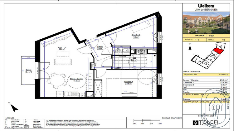 Ma-Cabane - Neuf Appartement Bergues, 62 m²