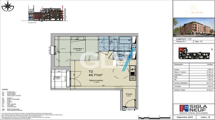 Ma-Cabane - Neuf Appartement BETHUNE, 45 m²