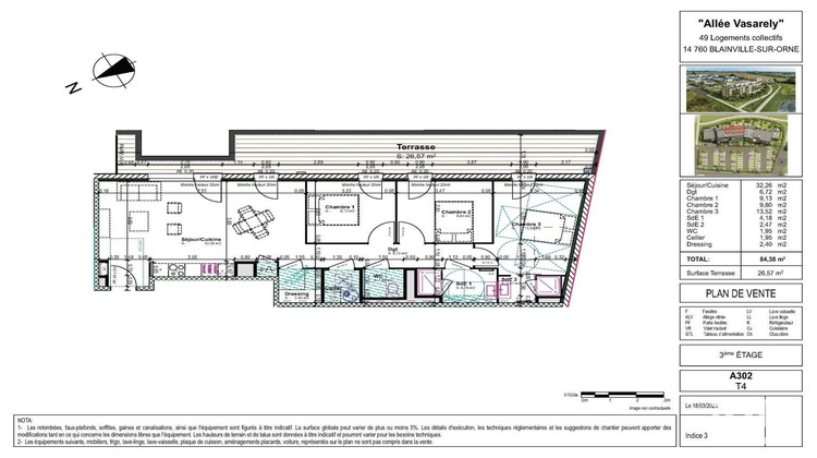 Ma-Cabane - Neuf Appartement Blainville-sur-Orne, 84 m²