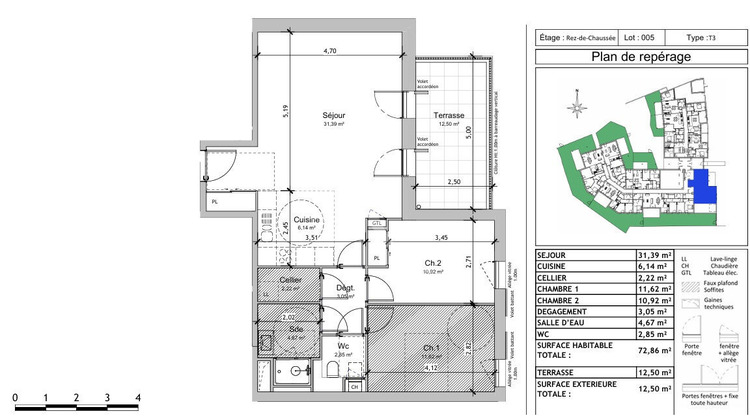 Ma-Cabane - Neuf Appartement BOUCHEMAINE, 72 m²