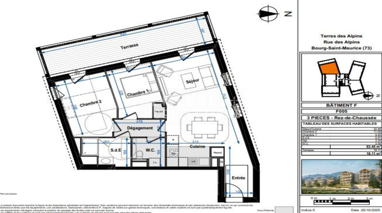 Ma-Cabane - Neuf Appartement Bourg-Saint-Maurice, 63 m²