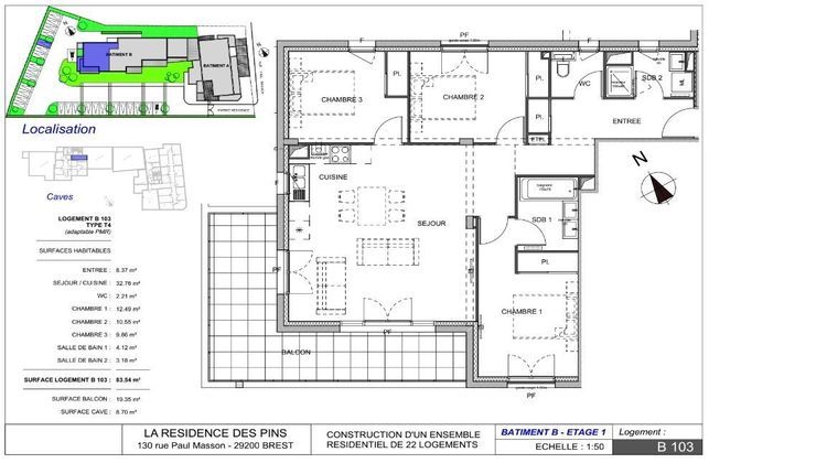 Ma-Cabane - Neuf Appartement BREST, 83 m²