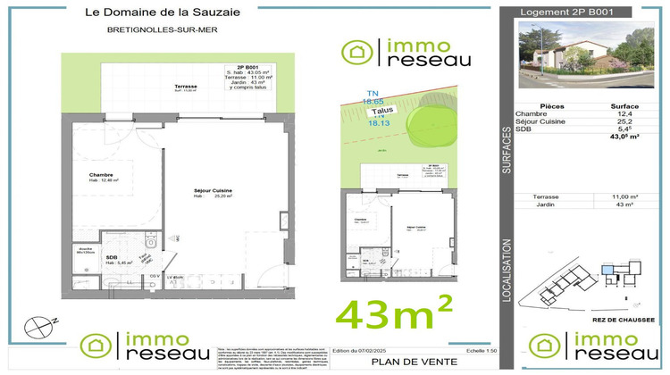 Ma-Cabane - Neuf Appartement BRETIGNOLLES SUR MER, 43 m²