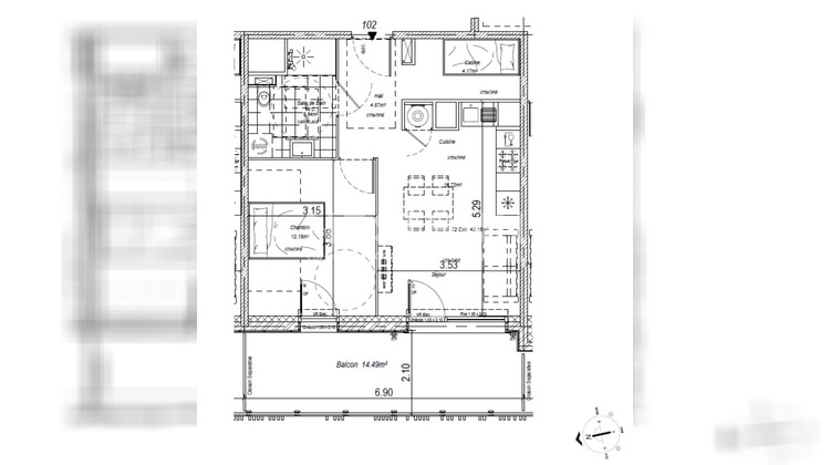 Ma-Cabane - Neuf Appartement CAMIERS, 43 m²