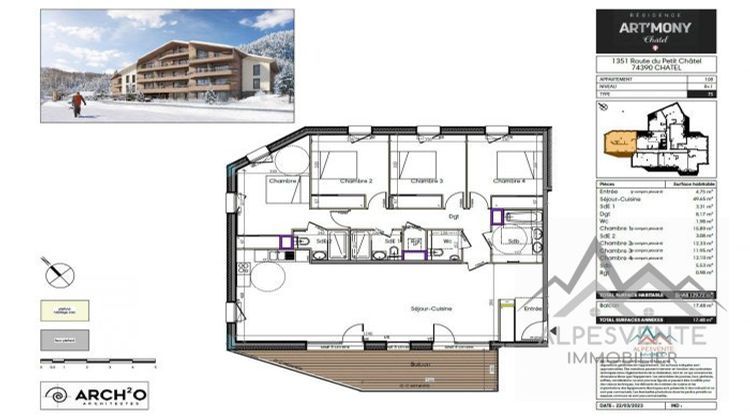 Ma-Cabane - Neuf Appartement Châtel, 130 m²