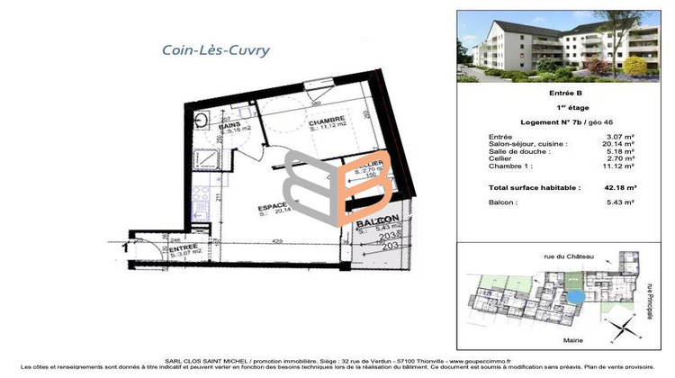Ma-Cabane - Neuf Appartement Coin-lès-Cuvry, 42 m²