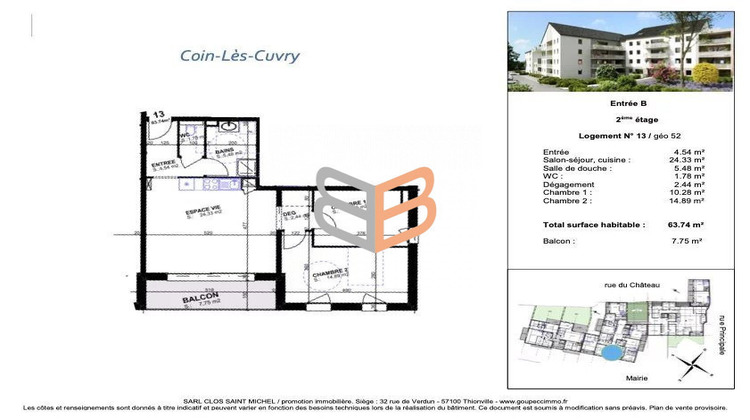Ma-Cabane - Neuf Appartement Coin-lès-Cuvry, 63 m²