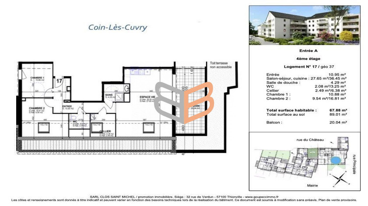 Ma-Cabane - Neuf Appartement Coin-lès-Cuvry, 67 m²