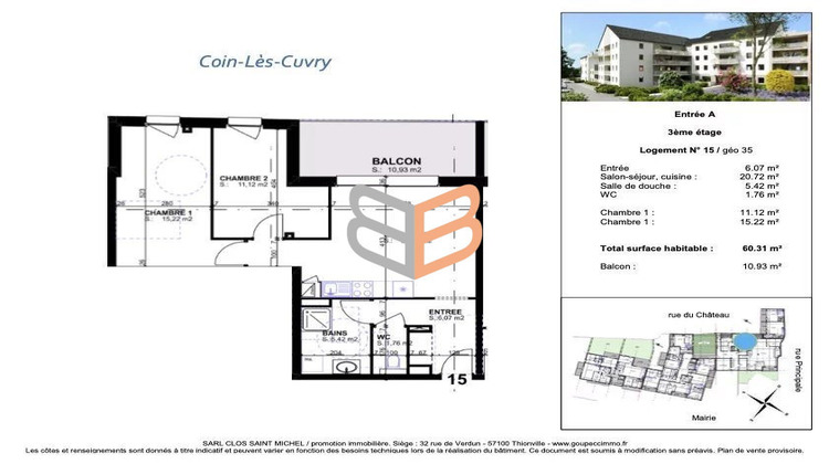 Ma-Cabane - Neuf Appartement Coin-lès-Cuvry, 60 m²