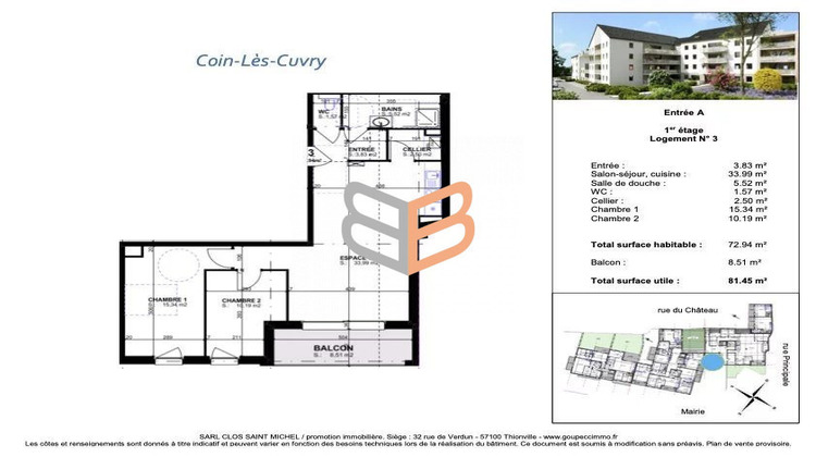 Ma-Cabane - Neuf Appartement Coin-lès-Cuvry, 72 m²