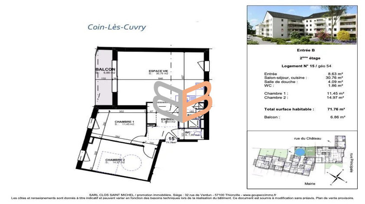 Ma-Cabane - Neuf Appartement Coin-lès-Cuvry, 71 m²