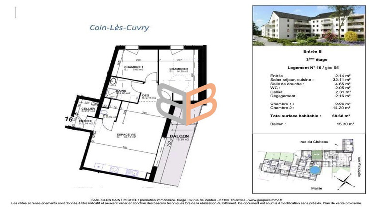 Ma-Cabane - Neuf Appartement Coin-lès-Cuvry, 68 m²