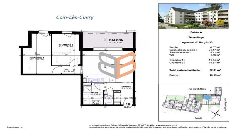 Ma-Cabane - Neuf Appartement Coin-lès-Cuvry, 62 m²