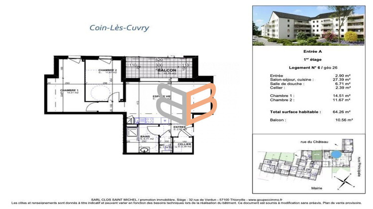 Ma-Cabane - Neuf Appartement Coin-lès-Cuvry, 64 m²