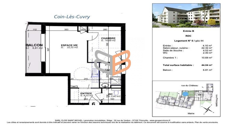 Ma-Cabane - Neuf Appartement Coin-lès-Cuvry, 44 m²