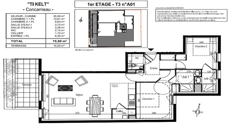 Ma-Cabane - Neuf Appartement CONCARNEAU, 75 m²