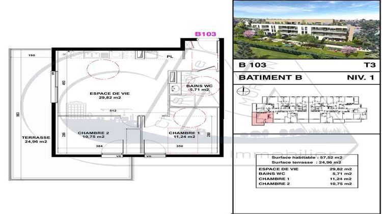 Ma-Cabane - Neuf Appartement CRAPONNE, 57 m²