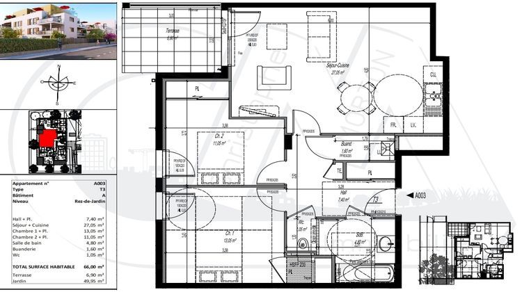 Ma-Cabane - Neuf Appartement CRAPONNE, 66 m²