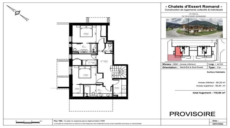 Ma-Cabane - Neuf Appartement Essert-Romand, 116 m²