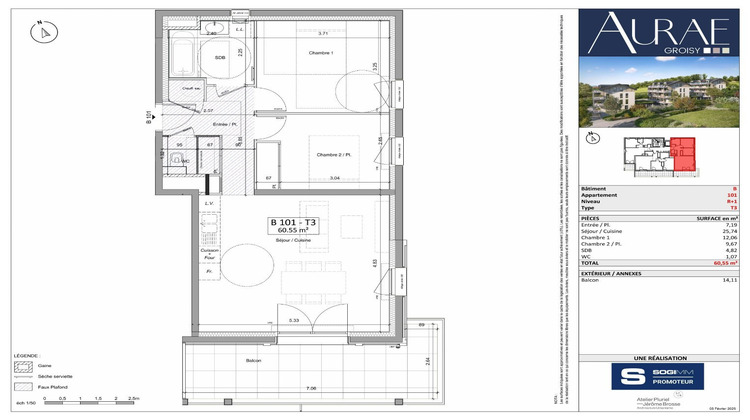 Ma-Cabane - Neuf Appartement GROISY, 60 m²