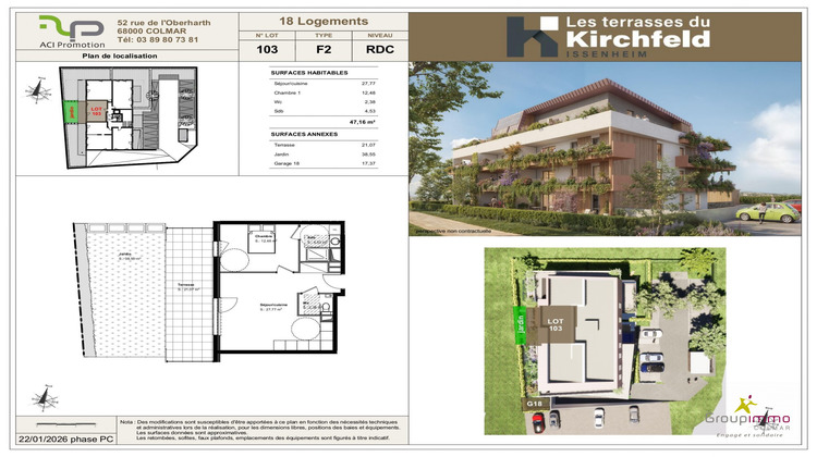 Ma-Cabane - Neuf Appartement Issenheim, 47 m²